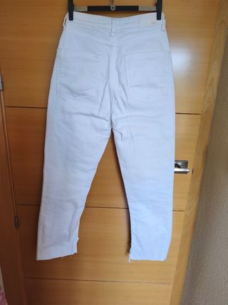 Pantalón vaquero blanco mujer Zara Talla 36