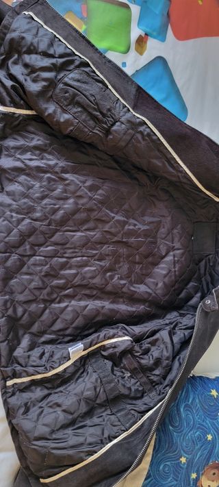 Cazadora bomber marrón piel 100%