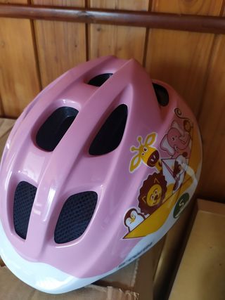 Casco Bicicleta Infantil Niña Rosa Btwin Talla S