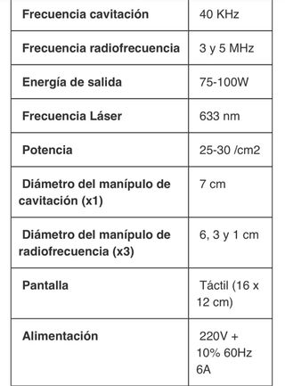 Máquina Cavitacion y Radiofrecuencia 