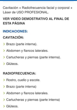 Máquina Cavitacion y Radiofrecuencia 