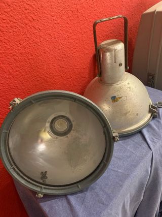 Luci per piscina in metallo e vetro anni '70