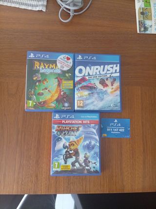 Ratchet & Clank ps4
Onrush ps4
Rayman Legends ps4