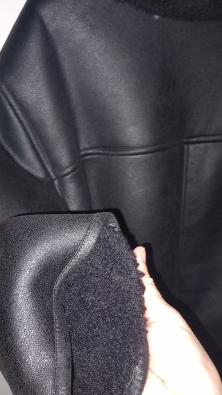 Abrigo negro midi oversize Stradivarius T. S