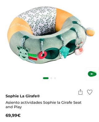 Asiento de actividades bebé “Sophie la girafe”