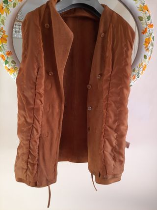 Giacca in camoscio marrone