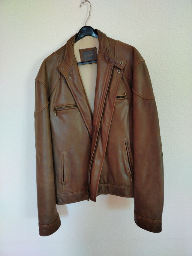 Chaqueta de piel EAST WEST caballero marrón