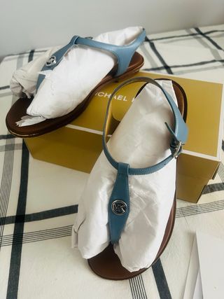 Sandalias Michael Kors Piel Azul y Marrón