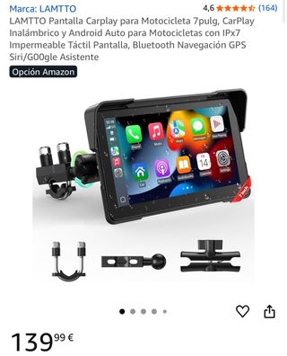 LAMTTO Pantalla 7 CarPlay Moto Android Auto
