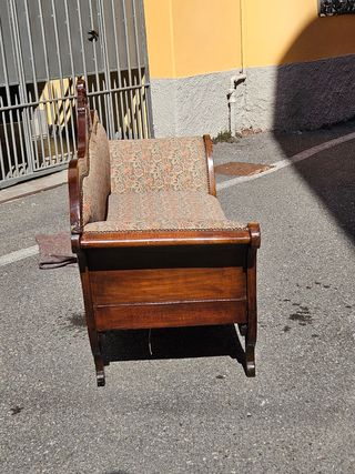 Divano a gondola antico noce 1850