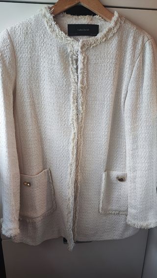 Americana Zara Basic blanca