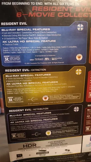Resident Evil 4K UHD 6-Movie Collection Steelbook