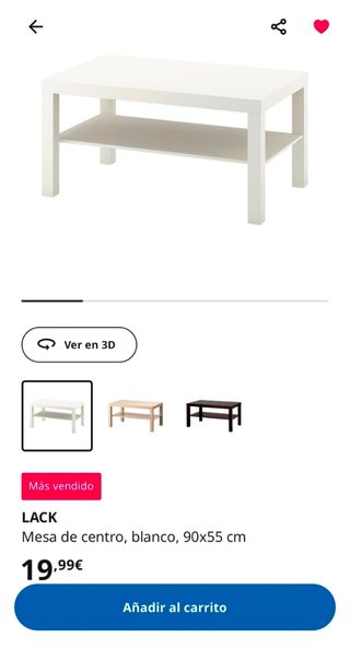 Mesa de centro blanca