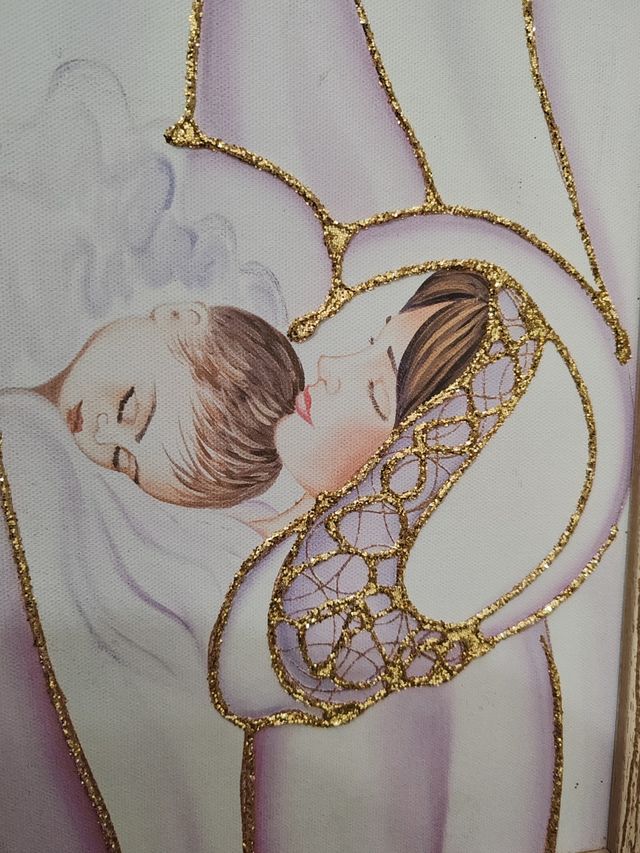 Coppia quadri decorativi madre e figlio