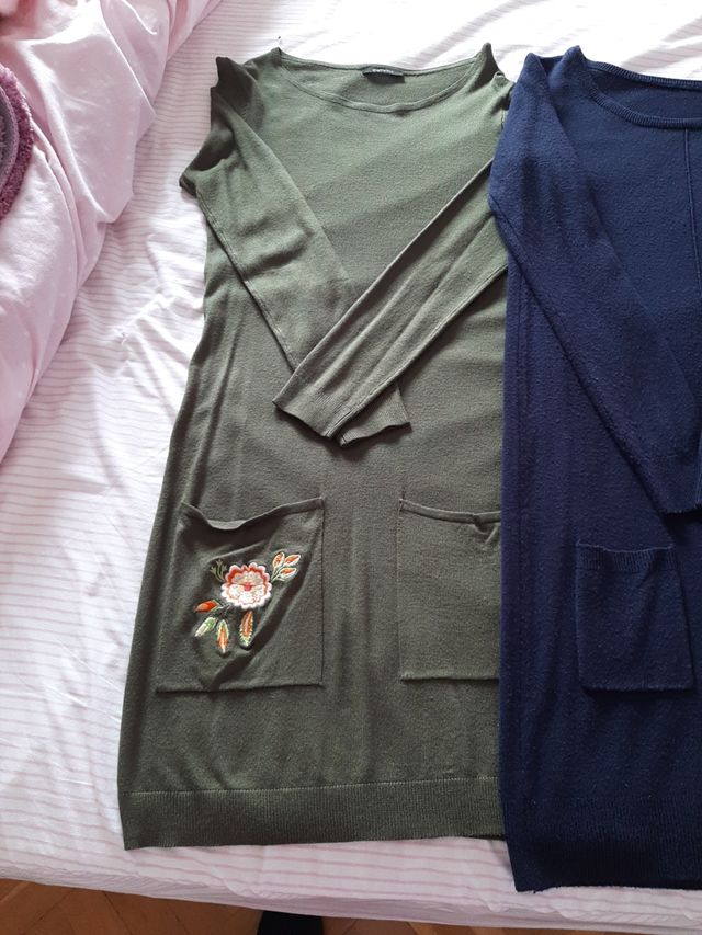 Lote 2 vestidos punto fino talla única