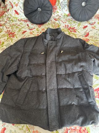 Chaqueta de plumón gris
