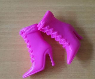 Botas Barbie Miniatura Rosa
