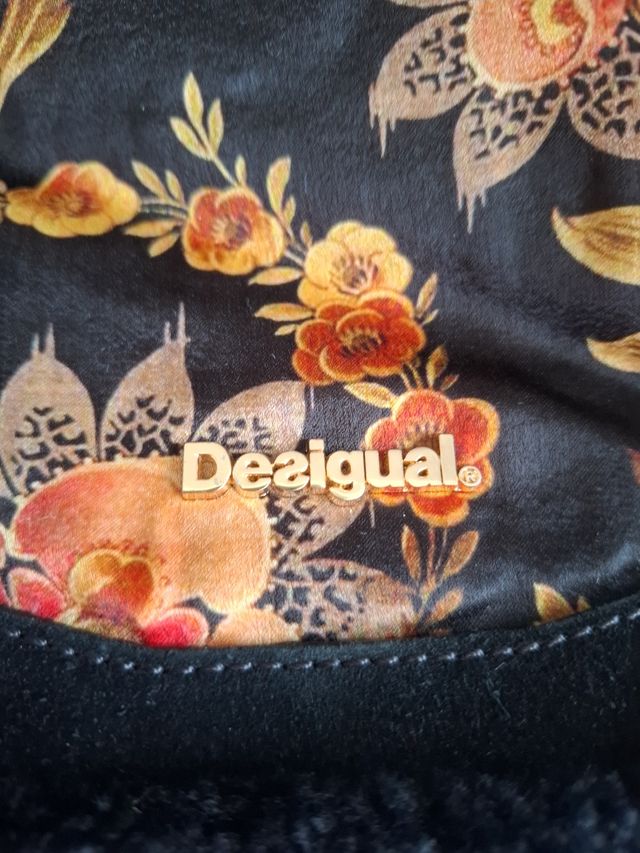 Bolso Desigual floral negro multicolor