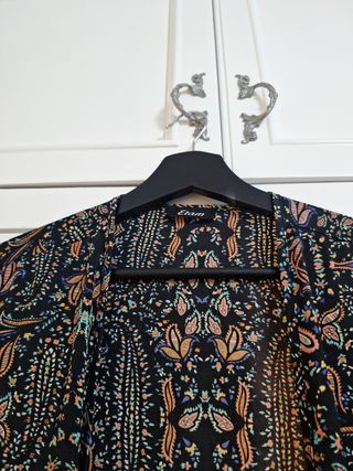 Kimono Etam estampado flecos talla XL