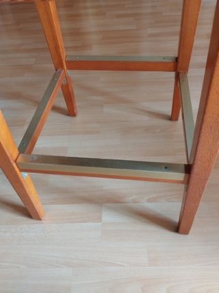 Taburete de barra/cocina elegante madera y mimbre