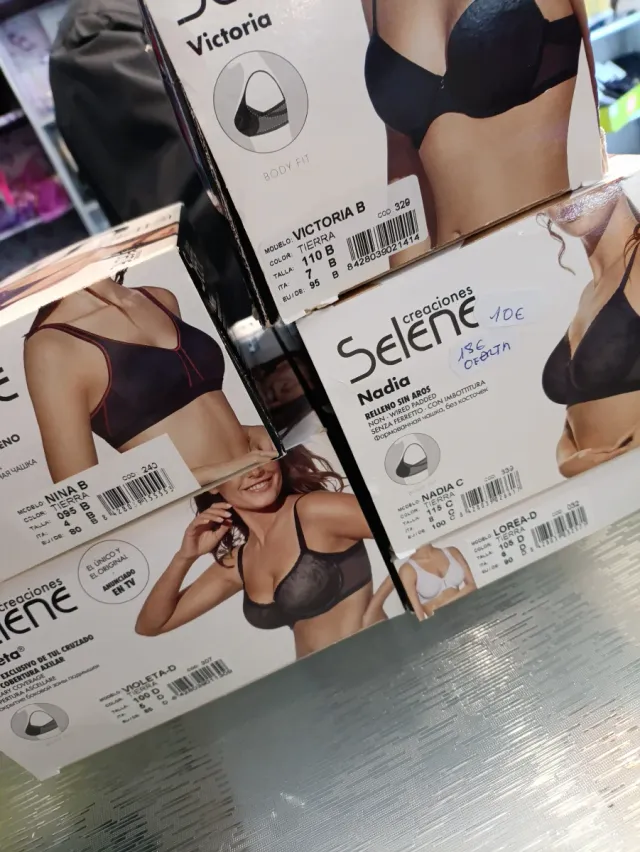 Lote  5 Sujetadores Selene  tierra