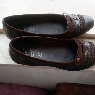 Ballerine marroni Tg 39 vera pelle