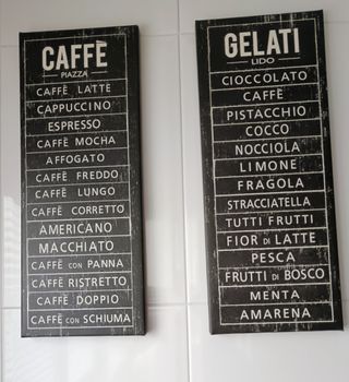 Poster decorativo Caffè y Gelati