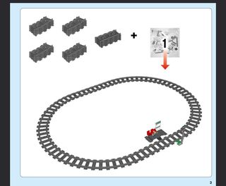 Binari e stazione ferroviaria Lego City 60197