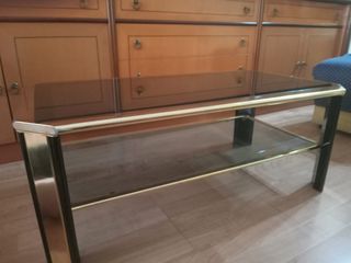 Mesa centro cristal y mesa auxiliar. Casi nuevas