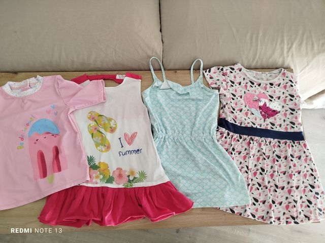 Lote 4 vestidos verano niña