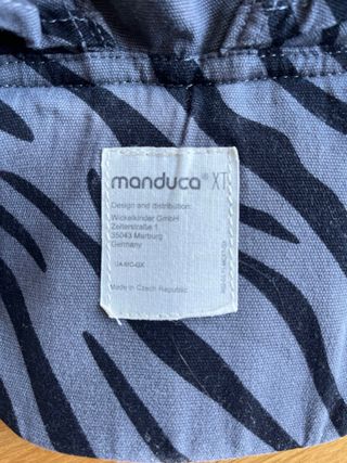 Mochila porteo bebé Manduca XT cebra