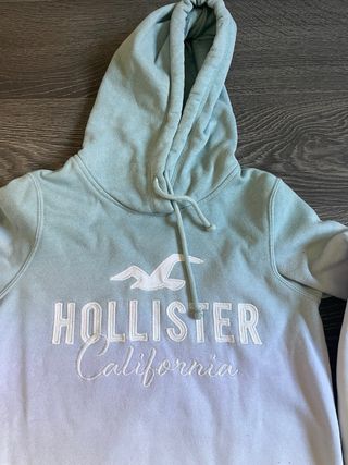 Sudadera Hollister Azul y Blanca Degradada