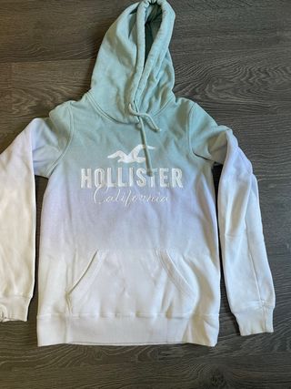 Sudadera Hollister Azul y Blanca Degradada