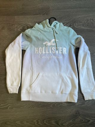 Sudadera Hollister Azul y Blanca Degradada