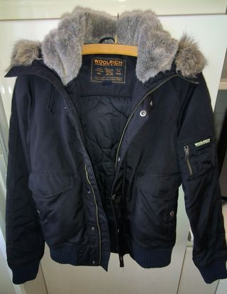 Parka nero corto Woolrich donna