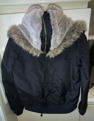 Parka nero corto Woolrich donna