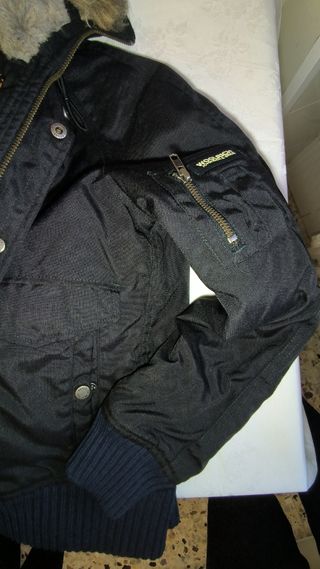 Parka nero corto Woolrich donna