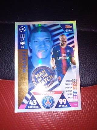 Carta Topps Mbappé €19m Man of the Match