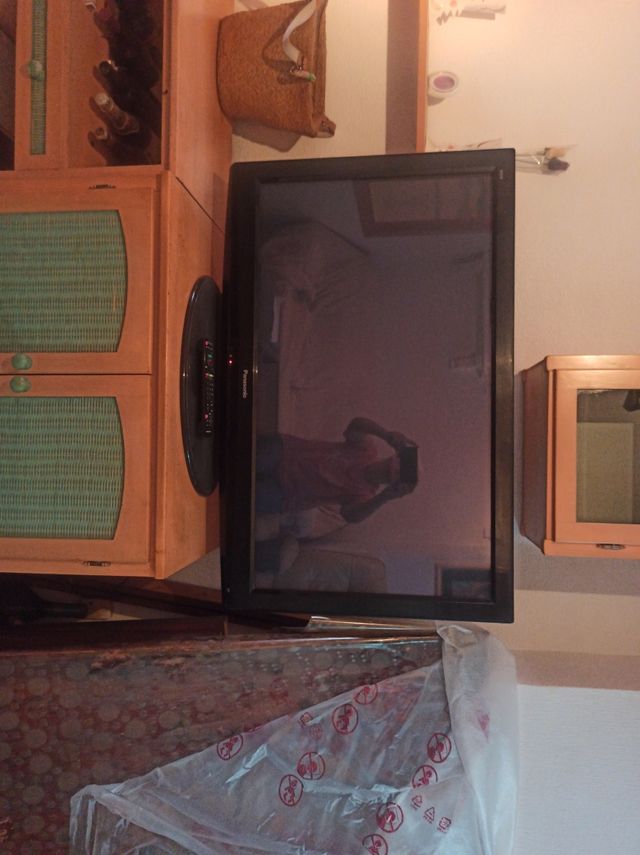Televisor Panasonic Negro.