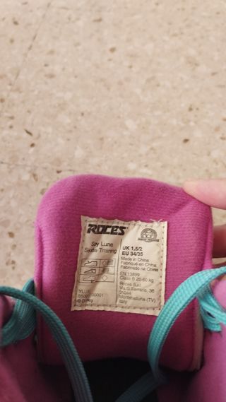 Patines rosas niña talla 34