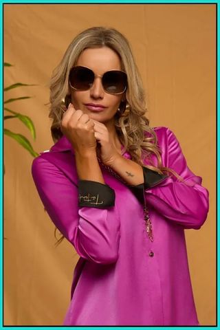 Camaleónica by Capriche Blusa Rosa y Falda Negra