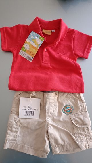 Conjunto Polo y Shorts de Bebé sin estrenar