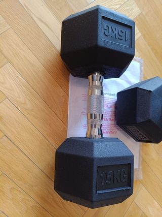 Mancuernas 15kg Hexagonales (Par)