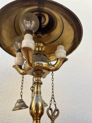 Lámpara de latón dorada vintage