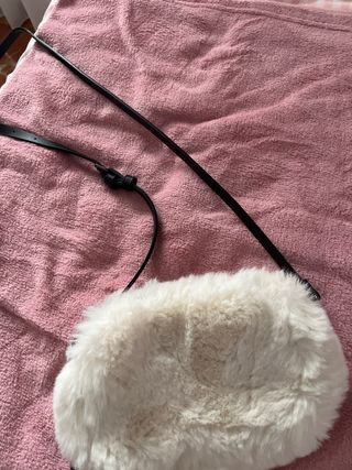 Bolso pelo blanco/beige