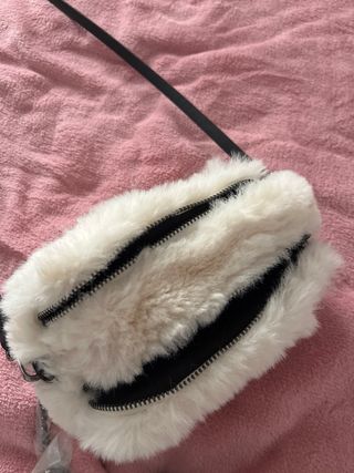 Bolso pelo blanco/beige