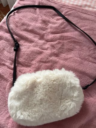 Bolso pelo blanco/beige