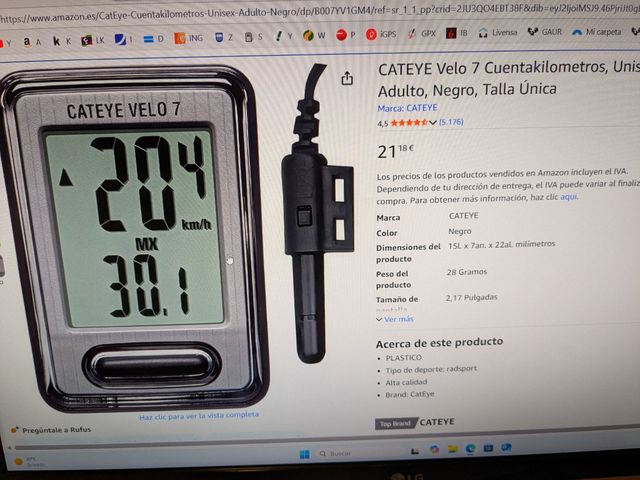 Cuentakilómetros Cateye Velo 7