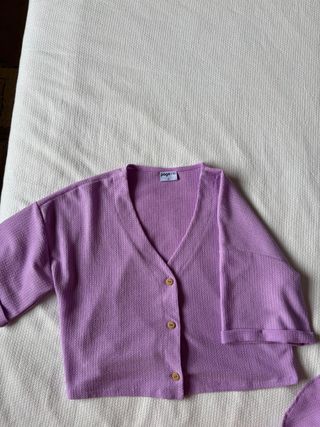 Completo blusa e pantalone lilla