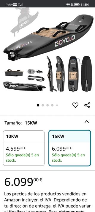 Tabla Surf Eléctrica GOYOJO 15KW